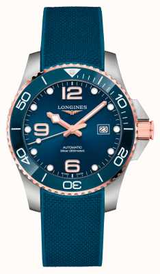 LONGINES Hydroconquest automatisch 43 mm roségoud en blauw horloge L37823989