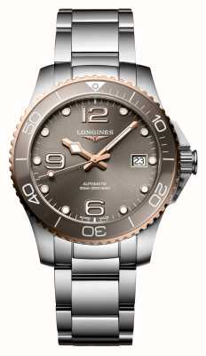 LONGINES Hydroconquest automatisch 39 mm horloge met grijze wijzerplaat L37803786