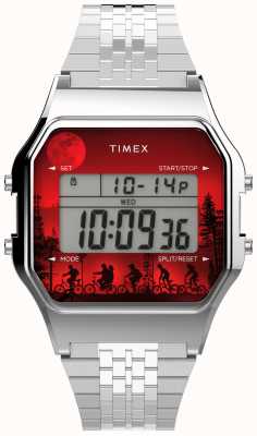 Timex T80 x Stranger Things digitaal 34 mm roestvrijstalen horloge TW2V50900
