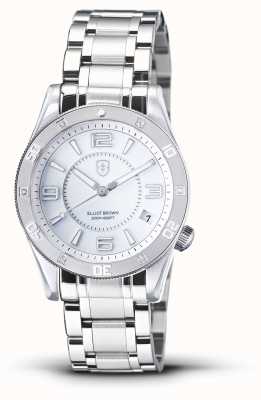 Elliot Brown Bloxworth hali witte wijzerplaat / roestvrijstalen armband 929-201-B60