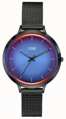 STORM Mini styro leisteenblauw horloge | leisteen grijze mesh armband 47516/SL/B