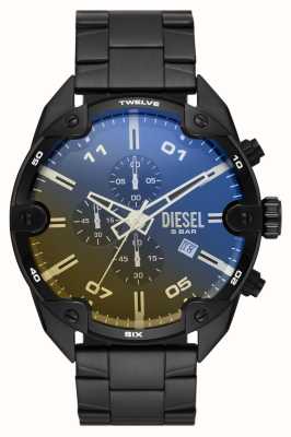 Diesel Spiked heren zwart pvd plated RVS DZ4609