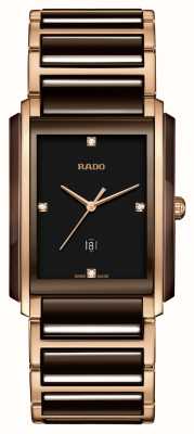 RADO Integrale diamanten high-tech bruine vierkante wijzerplaat horlogekeramiek R20219712