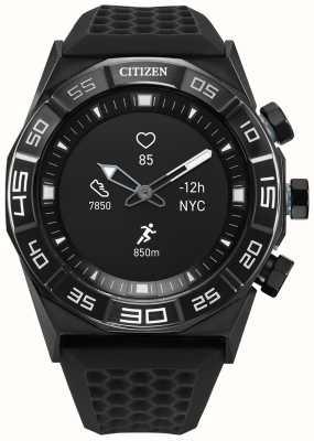 Citizen Cz smart hybride smartwatch zwarte siliconen band JX1007-04E