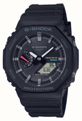 Casio Heren bluetooth g-shock zwarte zonne-energie horloge met hars band GA-B2100-1AER