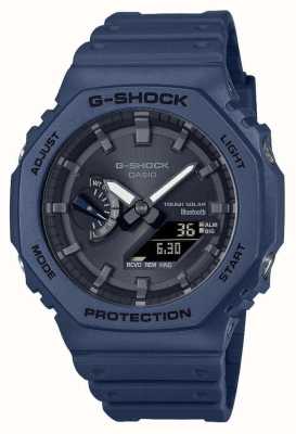 Casio Heren bluetooth g-shock blauwe zonne-energie horloge met hars band GA-B2100-2AER