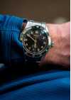 Customer picture of LONGINES Spirit zulu time gmt 42 mm stalen armband met groene bezel L38124636