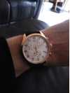 Customer picture of Tissot Heren chrono xl classic rose goud pvd leer T1166173603700
