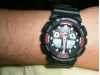 Customer picture of Casio G-shock chronograaf alarm zwart rood GA-100-1A4ER