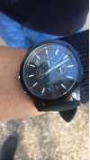 Customer picture of Armani Exchange Zwarte chronograaf wijzerplaat voor heren | zwarte siliconen band AX1326