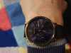 Customer picture of Bering | klassiek | gepolijst roségoud | blauwe mesh armband | 14236-367