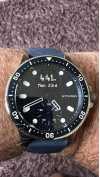 Customer picture of Withings Scanwatch horizon - hybride smartwatch met ecg (43 mm) blauwe hybride wijzerplaat / roestvrij staal HWA09-MODEL 7-ALL-INT